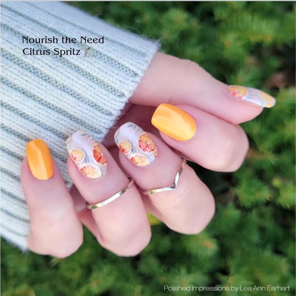 *Exclusive* Color Street: Citrus Spritz | White Orange Yellow Summer Fruit Frost - Picture 2 of 13